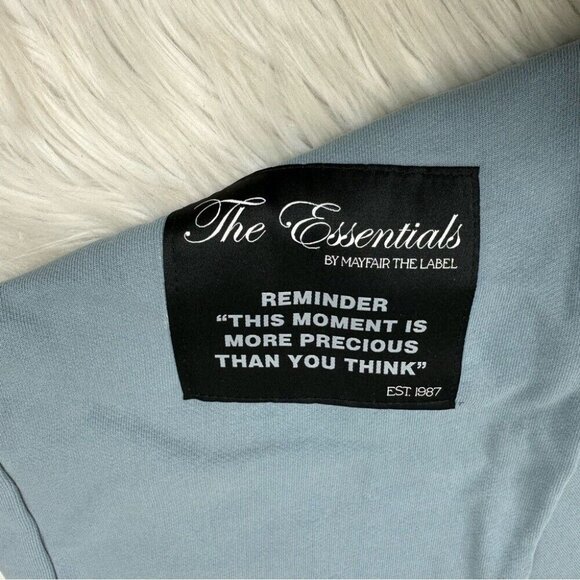 Mayfair NWT Blue This Moment Is More Important Jogger Sweatpants L-XL/W28/L30 - Picture 4 of 13